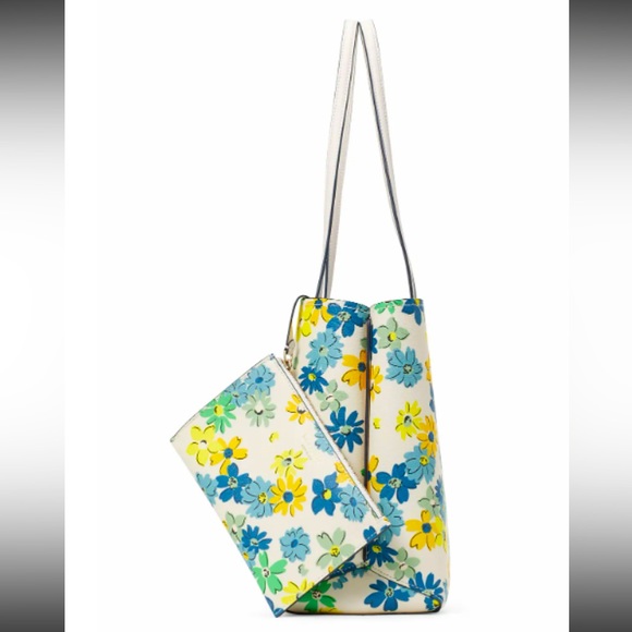 NWT Kate Spade All day Floral Medley Latge Tote with wristlet and dust bag - Picture 8 of 13